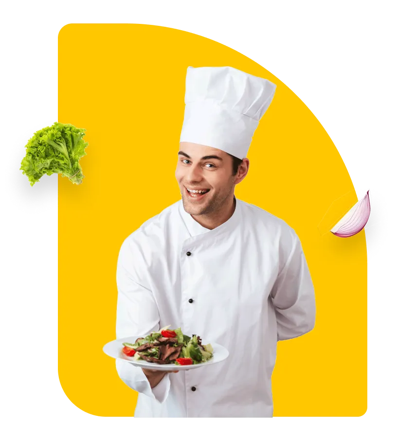 chef and kitchen